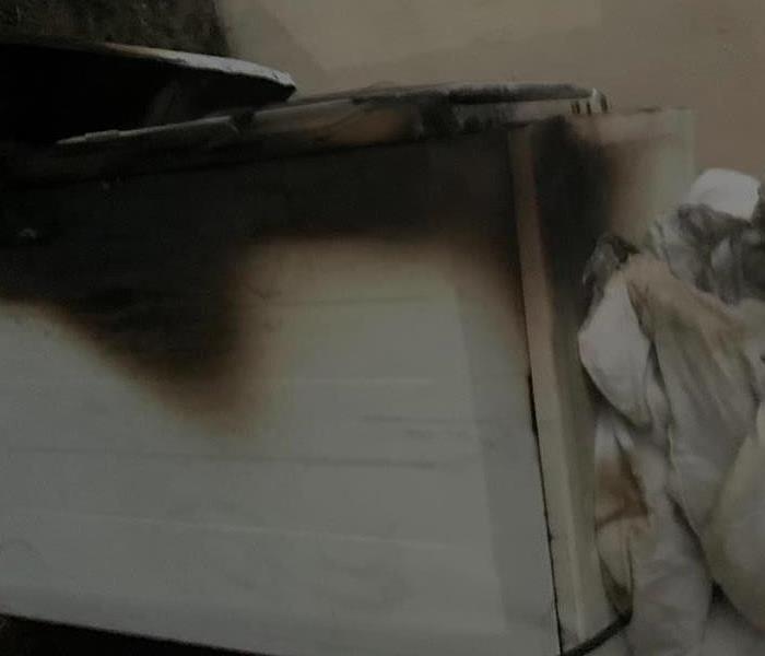 Dryer with smoke and fire damage